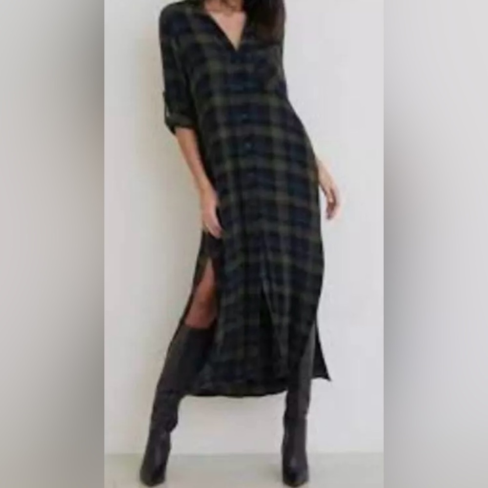 Bella Dahl rolled sleeve duster dress
